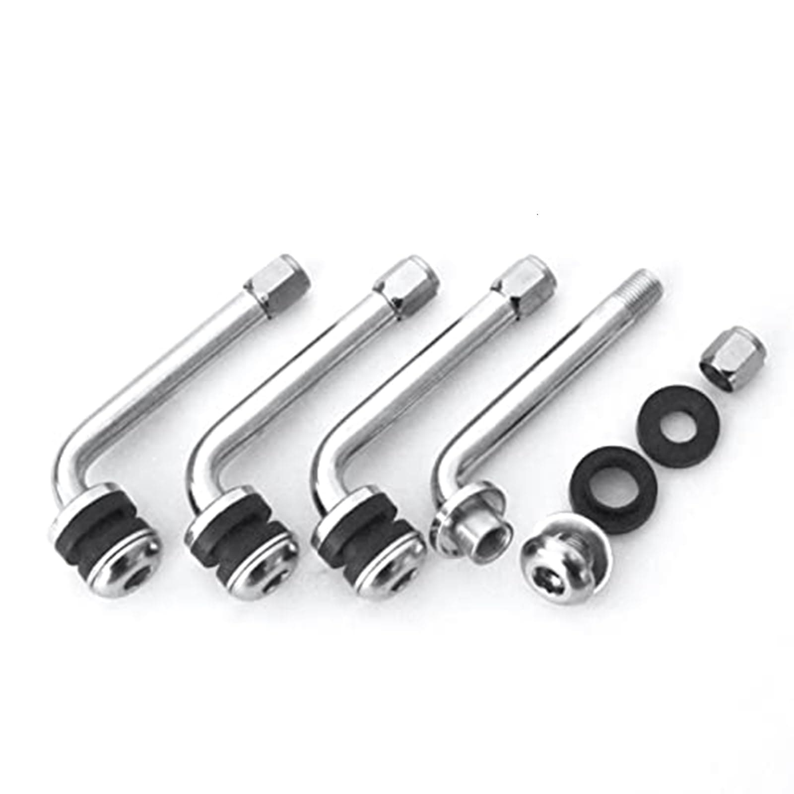 Griplow 90 Degree Valve stem Size 2.36'' (60mm) for JDM, Euro, US 1 2 3 Multi-Piece Wheels Rim Cap tire (gw60)