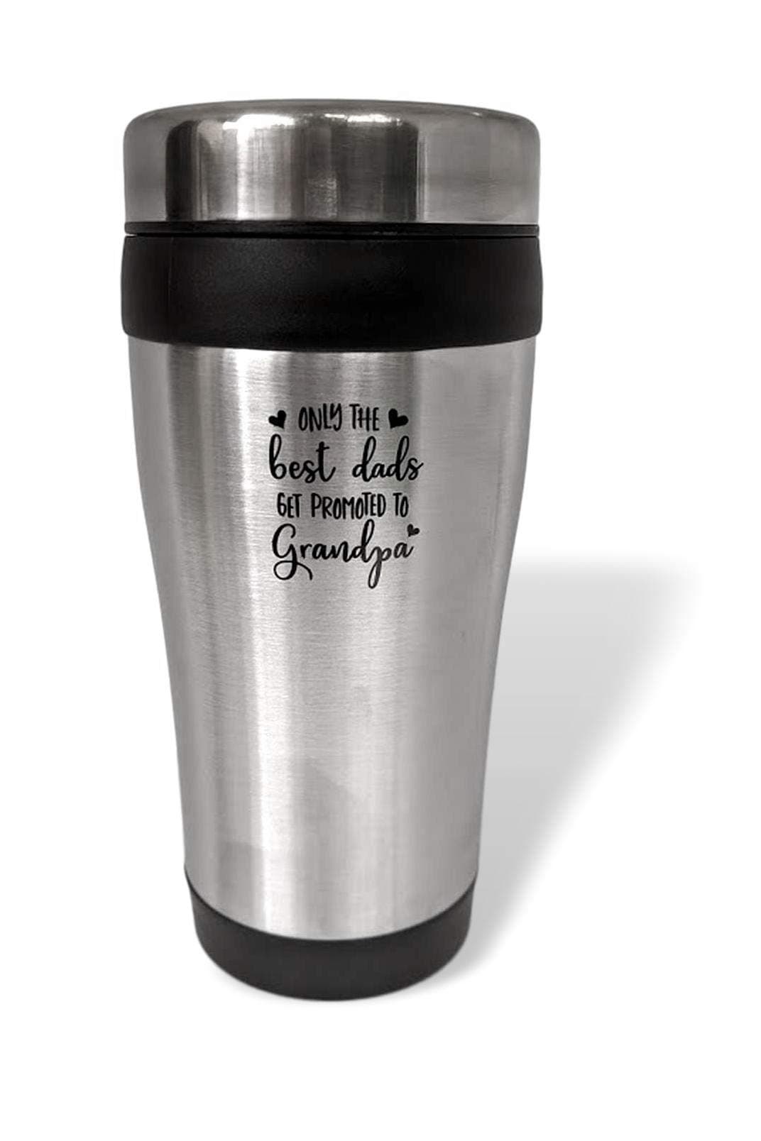 CafeQuality Stainless Steel Tumbler 16oz (Only The Best Dad's Get Promoted To Grandpa)