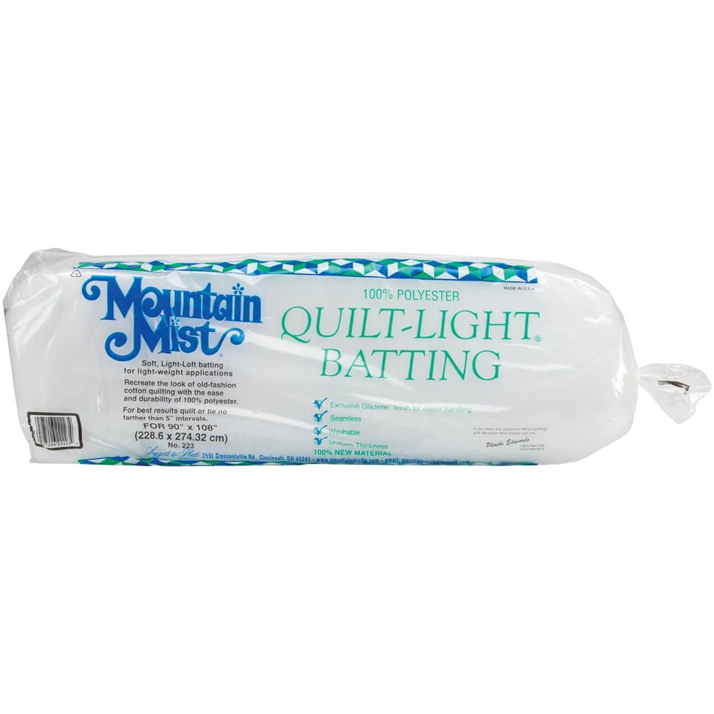 Mountain MistQuilt-Light Polyester Batting, Queen 90-inch-by-108-inch