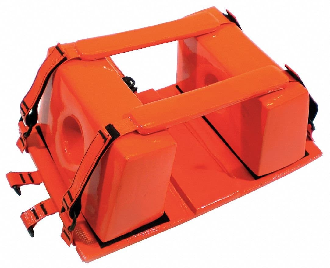 Head Immobilizer, 10-1/2x16x6-1/2, Orange