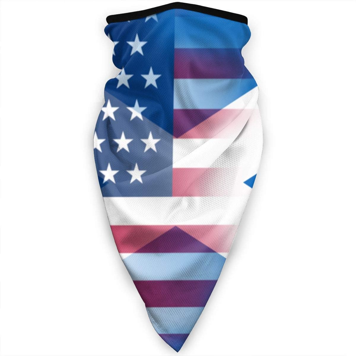 USA Scotland Flag Face Mask Neck Gaiters Bandana Scarf Balaclava Multifunctional Headwear for Outdoor Sports Black