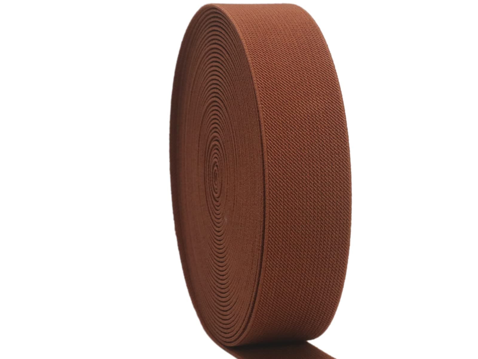 JESEP 10 Yards 1 1/2 inch Knit Elastic Band Double-Side Twill Woven Elastic Heavy Stretch Elastic Spool for Sewing Pants Waistband, Wigs, Skirts, Craft DIY Projects (Coffee)