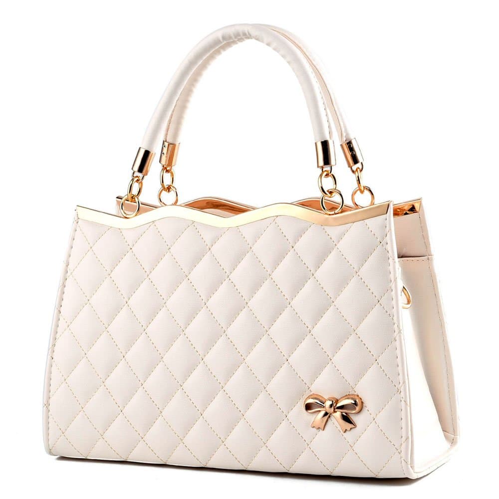 Women's Purses and Handbags Briefcases Ladies Small Shoulder Handbags Tote Bags Fashion Design(White)