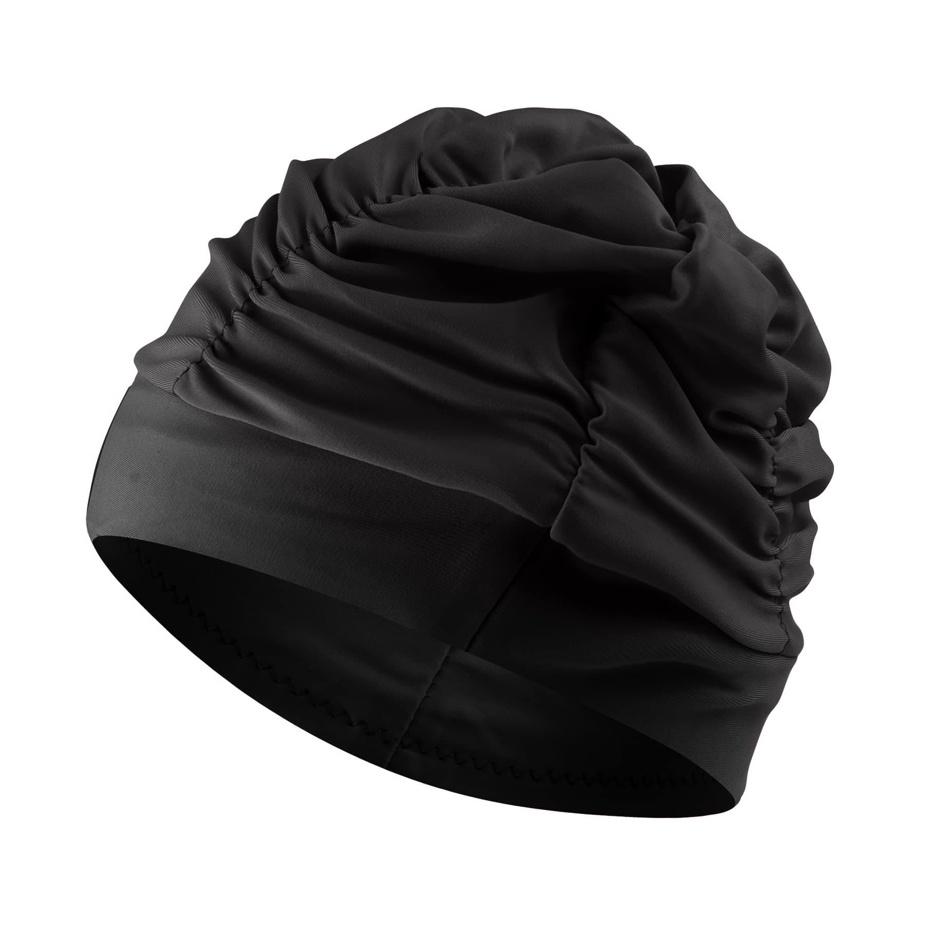 Swim Caps for Women Swimming,1 Pcs Fabric Nylon Cloth Swim Cap, Comfort Pleated Swimming Cap for Long Hair, Not Waterproof Elastic Bathing Caps, Swim Hat Keep Hairstyle Unchanged