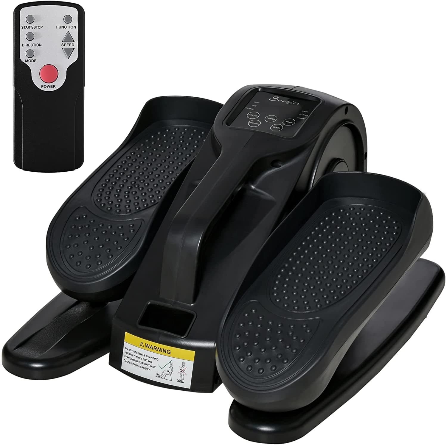 Powered Foot Pedal Exerciser, Seated Under Desk Bike Elliptical Machine, Mini Rehabilitation Bike w/Adjustable Speed, Remote & LCD Display for Home & Office