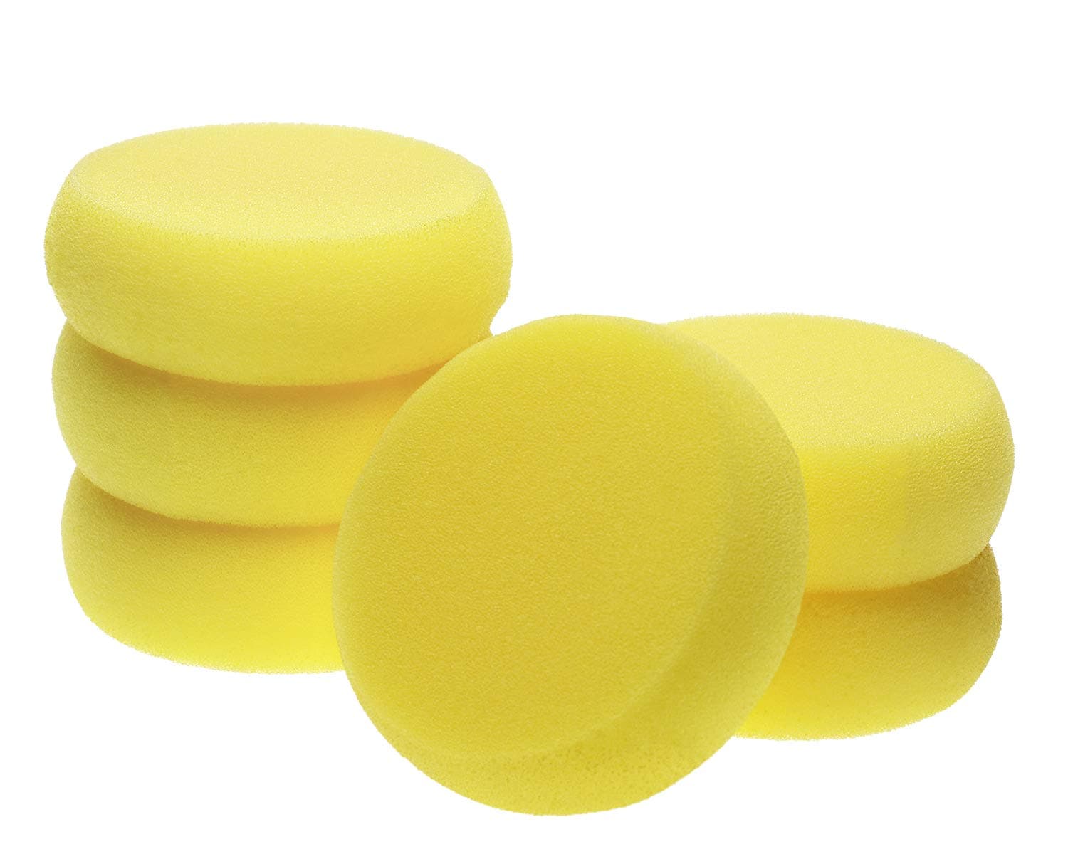 Penta Angel Round Sponges 6pcs 3inch Yellow Painting Sponges Synthetic Artist Sponge Watercolors Sponge for Art & Craft Pottery Clay Cleaning Ceramics Wall