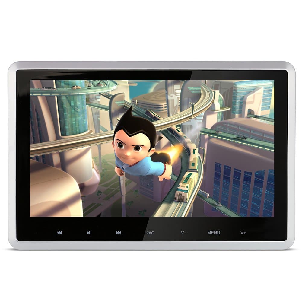 DDAUTO DD101HD Headrest DVD Player 10.1 Inch 1080P HD Digital TFT Screen Touch Keys Monitor Multimedia Choices Supports HDMI, USB SD Card with Complete Accessories