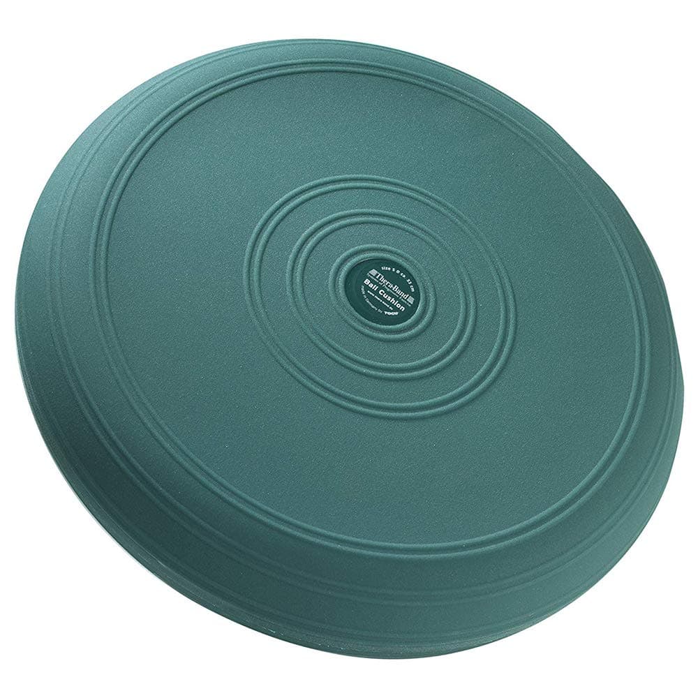 TherabandDynair Senso 33cm Ball Cushion, Wobble Disc for Balance Training, Dynamic Sitting, & Physiotherapy, Great for Active Sitting & Correct Posture, Green