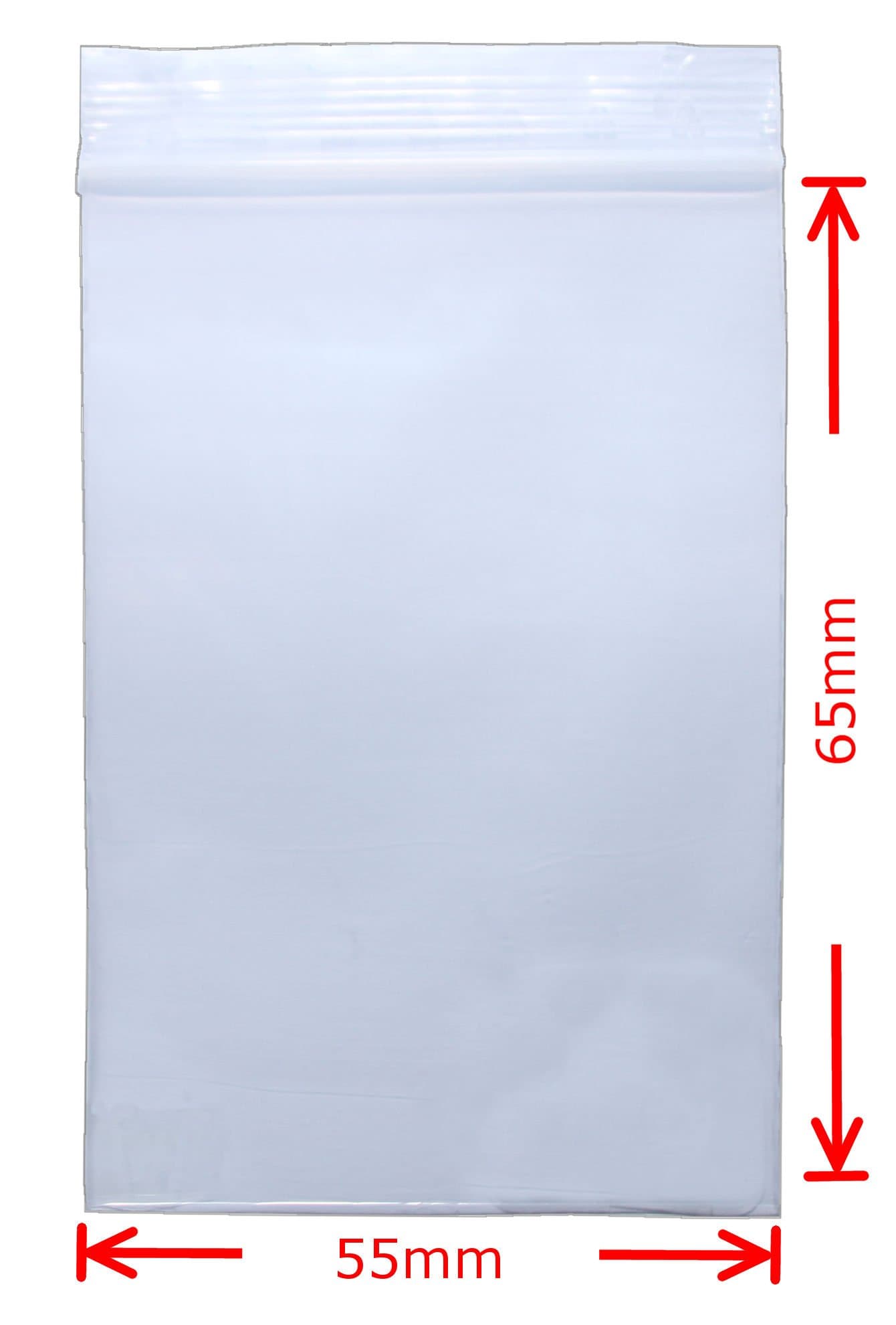 Ziplock Bags (Pack of 100 55x65 mm 90µ Transparent Professional Quality Extra Strong For Demanding Applications Stability and Tear, Pefect for Heavy Or Angled Metal Objects Such as