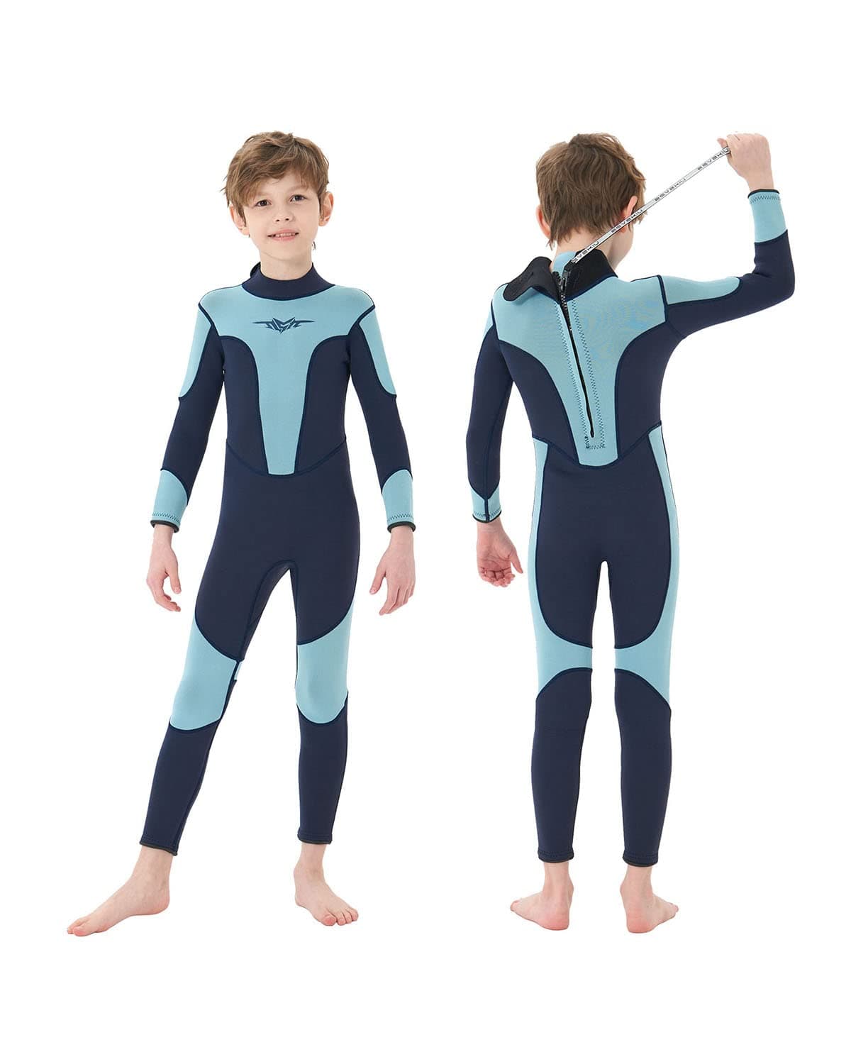 Seaskin Kids Wetsuit for Boys Girls Toddler 3mm Back Zip Thermal Swimsuits