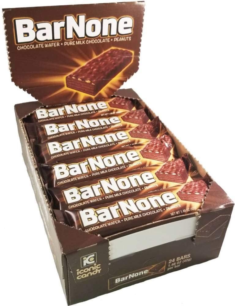 Chocolate Bar | Chocolate Wafer – Pure Milk Chocolate - Peanuts | A Chocolate Lover’s Candy Bar | BarNone Chocolate Bar Brought To You By Iconic Candy | 24 Count