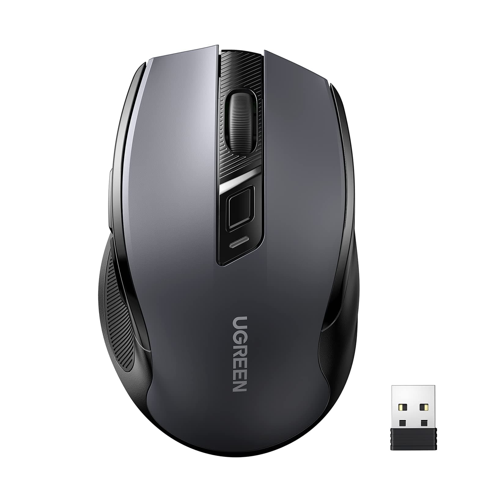 Wireless Mouse 2.4G with USB Receiver, 5-Level 4000 DPI 6 Buttons,18 Months Battery Life Cordless Mouse, Ergonomic Computer Mice for Laptop, Computer, PC, MacBook, Chromebook Black