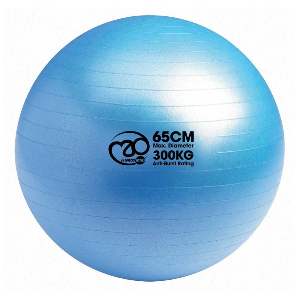 Fitness-Mad 300Kg Burst Resistance Swiss Ball, 45cm/55cm/65cm/75cm, Blue