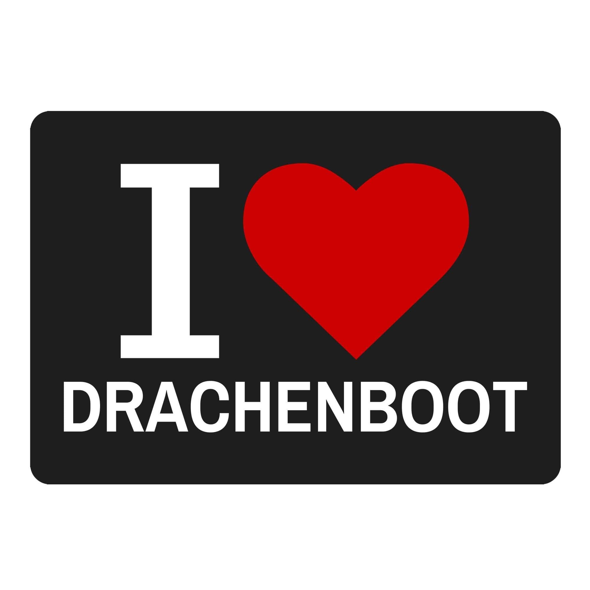 Mouse Mat Classic I Love Dragon boat Black