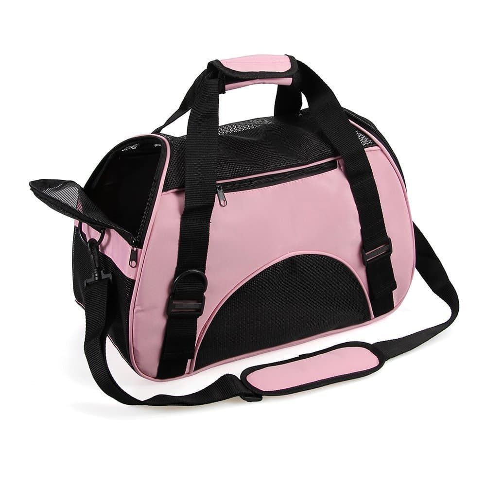 Portable Pet Carrier Airline Approved - Travel Pet Carrier with Bottom Cushion Pad Cat Carrier Puppy Carrier Under Seat Cat in a Bag Carrier Soft Sided Pet Carrier for Small Dog, Kitten, Rabbit, Cat