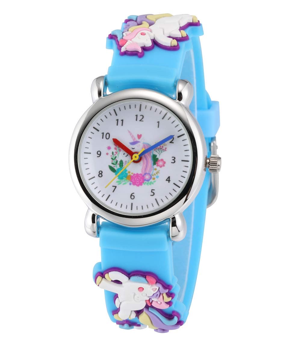 Jewtme Kids Time Teacher Watches 3D Cute Cartoon Silicone Children Toddler Butterfly Wrist Watches for Ages 3-10 Boys Girls Little Child