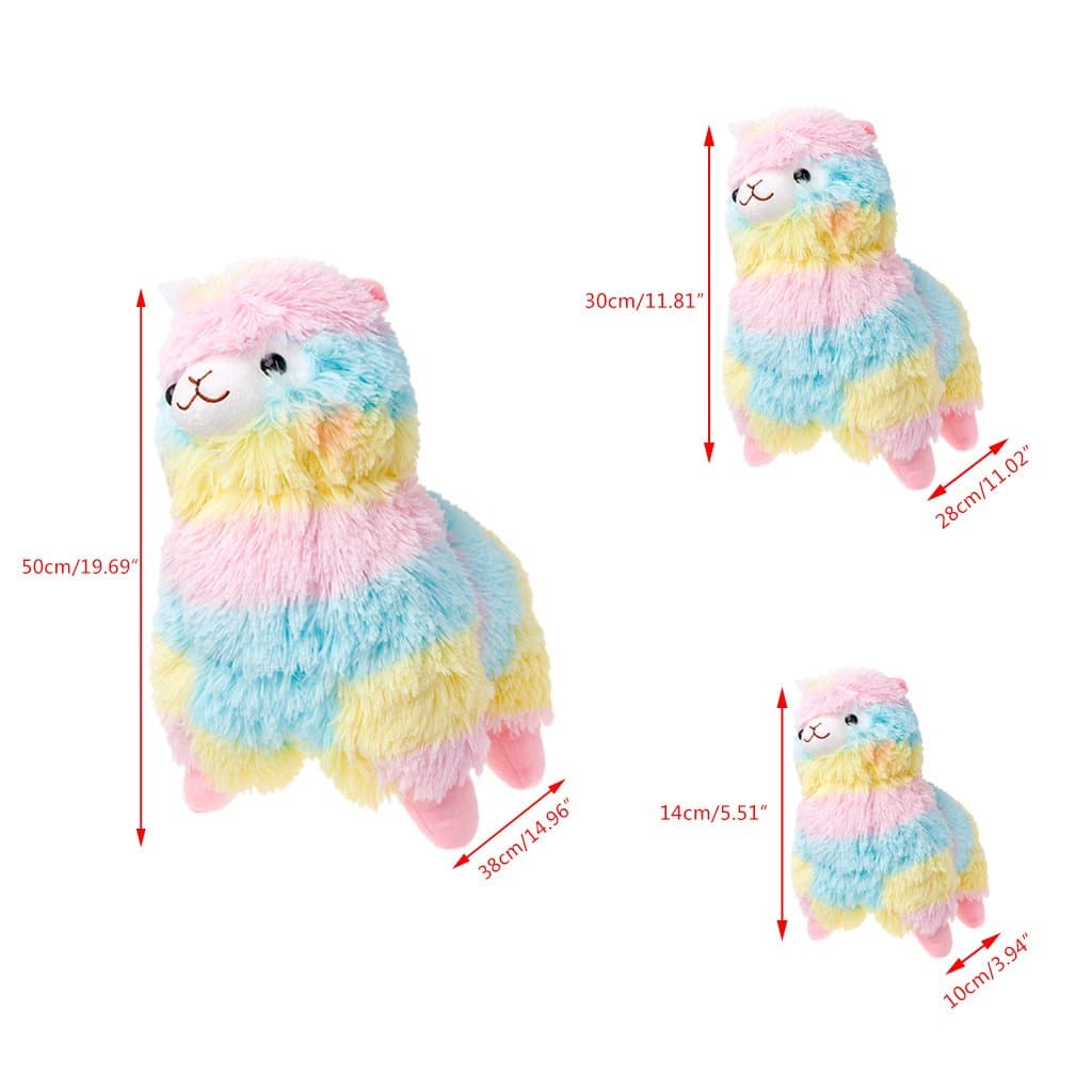 Dubaym Alpaca Plush Toy Rainbow Amuse Lama Alpacasso Doll Cotton Stuffed Animal Toys (Small)