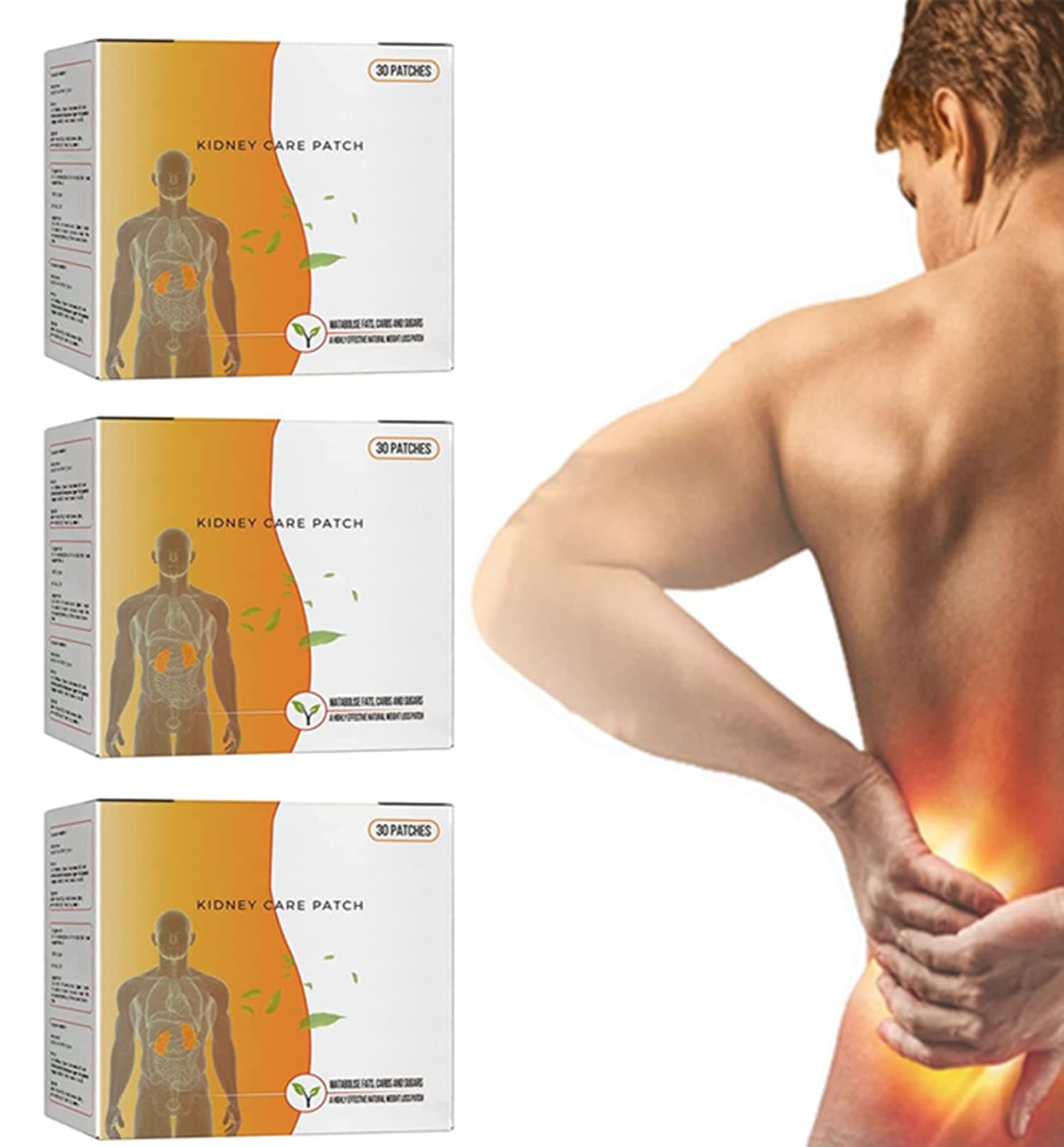 Med Max Kidney Care Patch, Oveallgo Med Max Kidney Care Patch, Kidney Care Patch, Kidney Support Supplement, Med Max Care Patch for Men Women, Improve Sleep, Keep Sliming (3boxes)