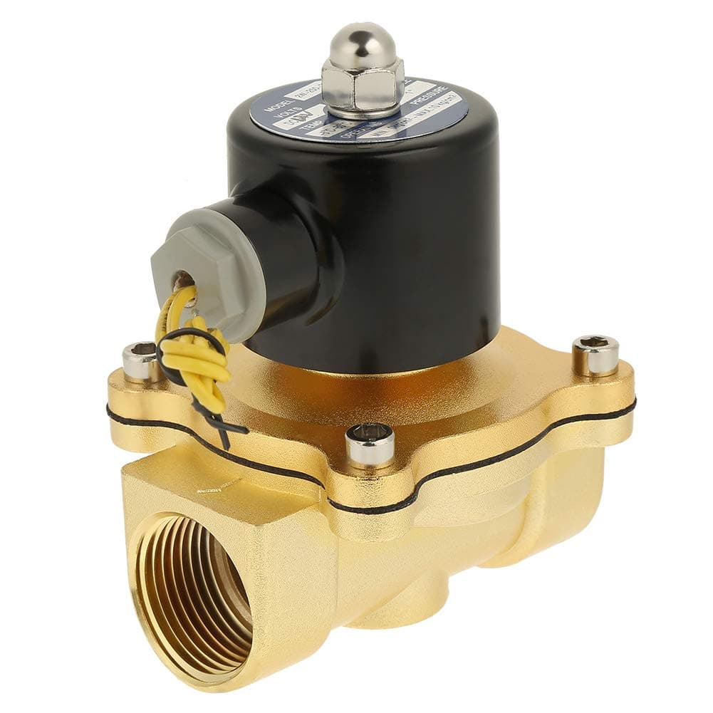 Electric Valve,DC 12V 1 inch Brass 2-Way 2-Position Electric Solenoid Valve Magnetic Air Normally Closed Large Flow,Simple Structure,Easy Maintenance.