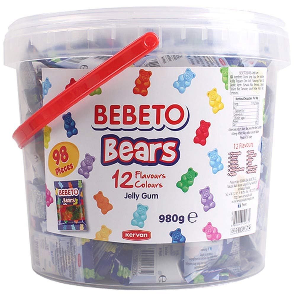Bebeto Bears 12 Flavors Colours Jelly Gum 980g, Turkey
