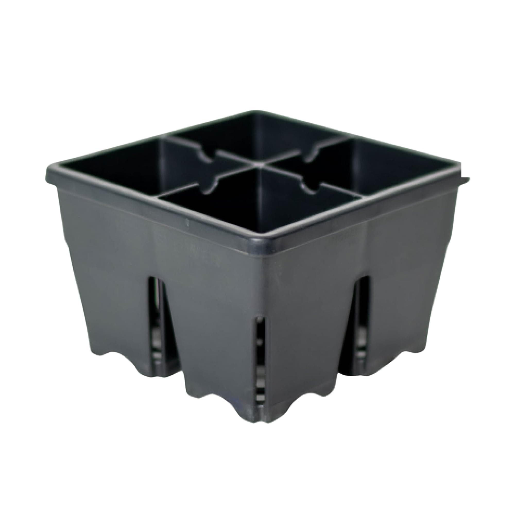 Epic Gardening Reusable Seed Starter Tray - 4 Cell 4"/32 Seedling Starter Trays - Easy Watering, Indoor Greenhouse, Plant Starter, Gardener-Friendly for Seedlings | UV-Treated & BPA-Free - Black