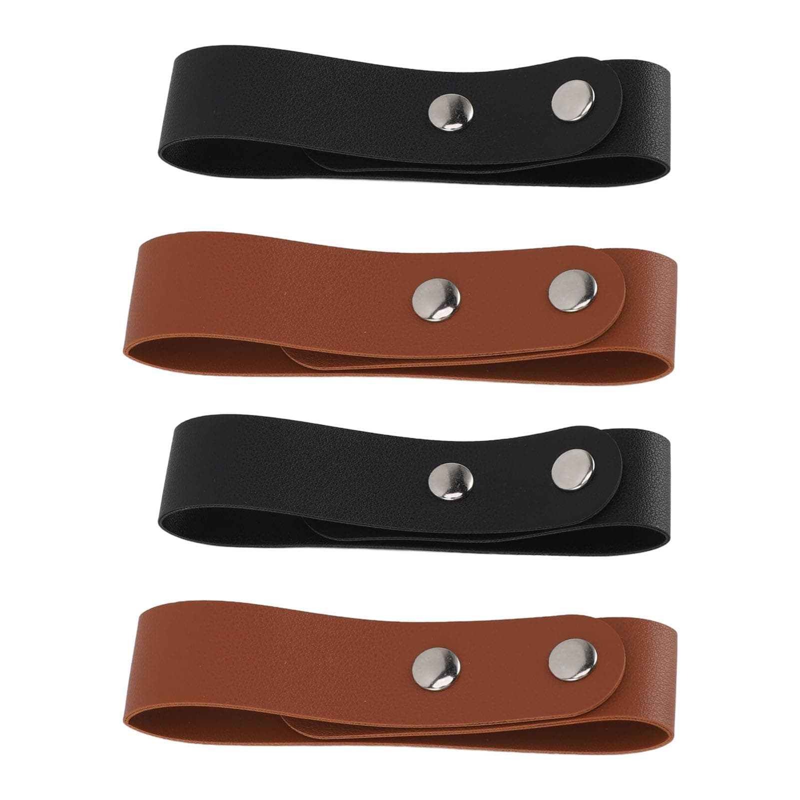 4pcs 5.4in Leather Whip Holster Black Brown Color Handmade Whips Holder for Horse Riding Whips Crops and Crops Belt