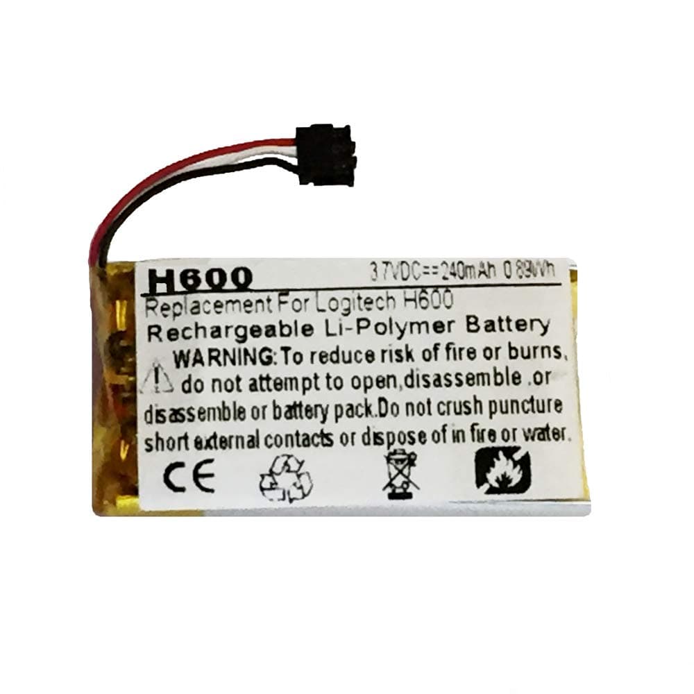 240mAh 533-000071, AHB521630, 1110 Battery Replacement Compatible with Logitech H600 Wireless Headset (981-000341)