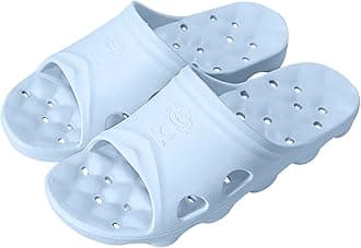 BAI HOU Unisex-Adult Shower Slippers, EVA Non-Slip Open Toe Slides, Quick Drying, Anti-Slip, Pink