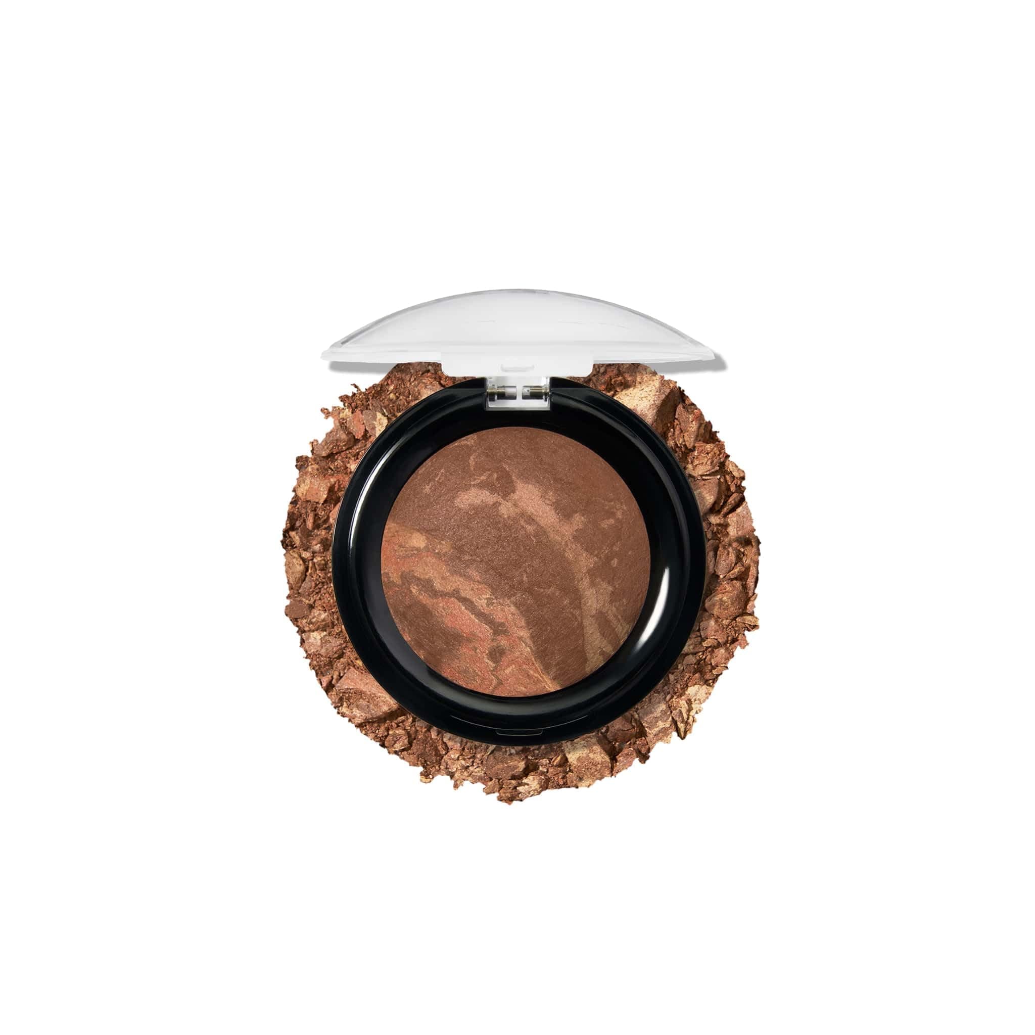 LAURA GELLER NEW YORK Award-Winning Baked Balance-n-Brighten To Go Travel Size Color Correcting Powder Foundation - Deep - Buildable Light to Medium Coverage - Demi-Matte Natural