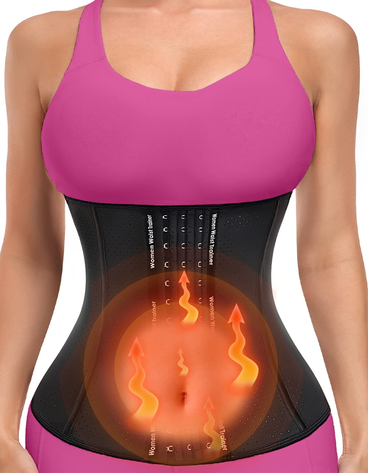 YADIFEN Waist Trainer for Women,Zipper Corset Body Shaper for Tummy Control Neoprene Cincher Sweat Sauna Vest Tank Top
