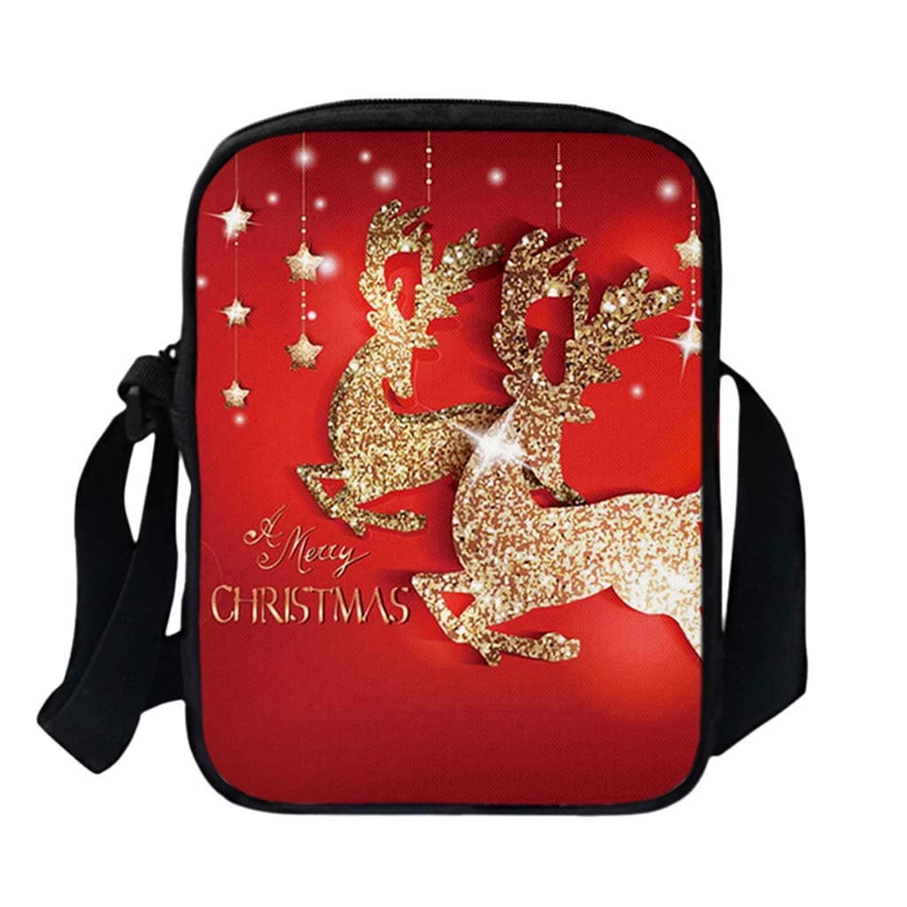 BALUOBO Christmas 3D Printed Crossbody Bag Fashion Shoulder Bags Messenger Bag Handbag for Women Kids Waist Pack