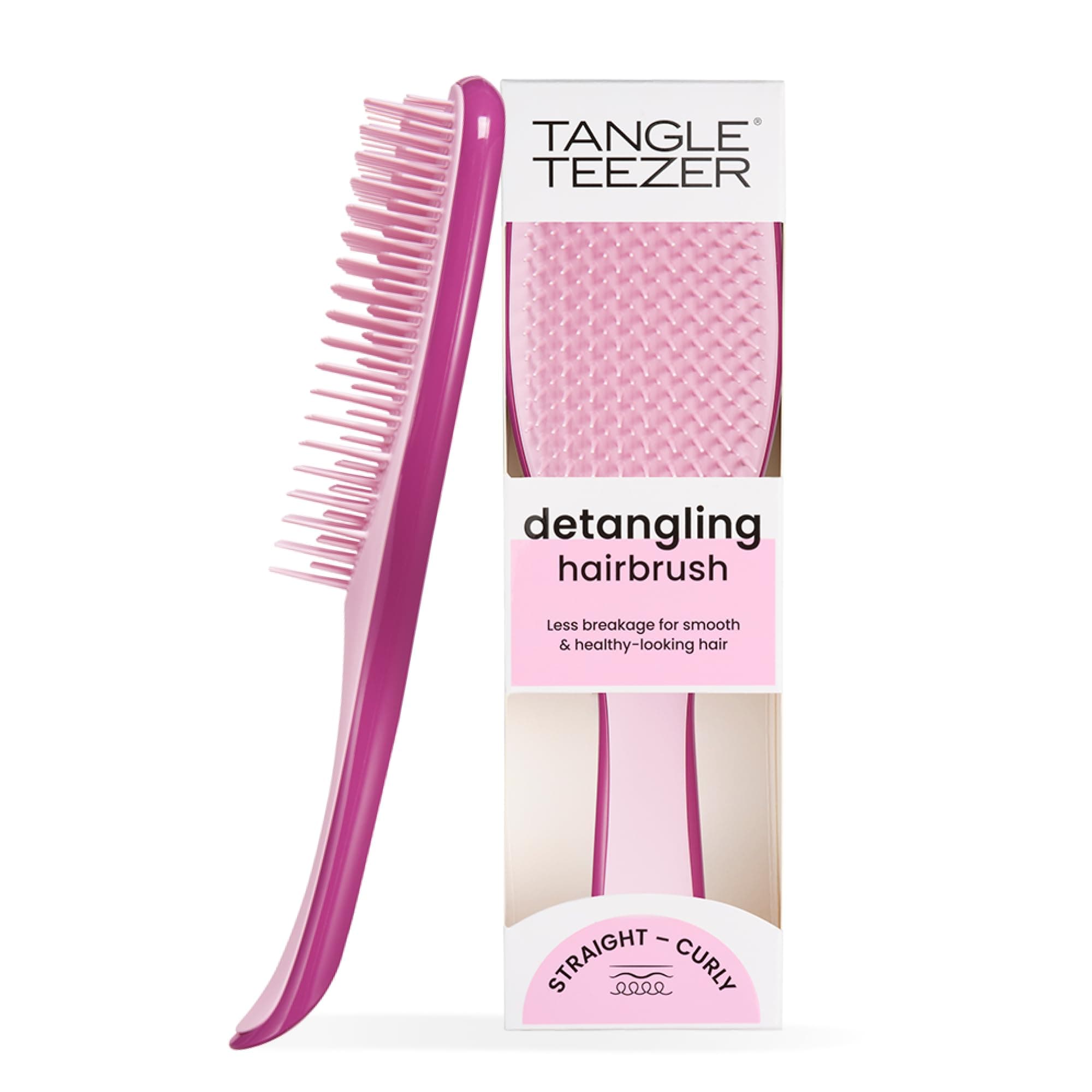 Tangle Teezer | The Wet Detangler Hairbrush for Wet & Dry Hair | For All Hair Types | Eliminates Knots & Reduces Breakage | Raspberry Rouge