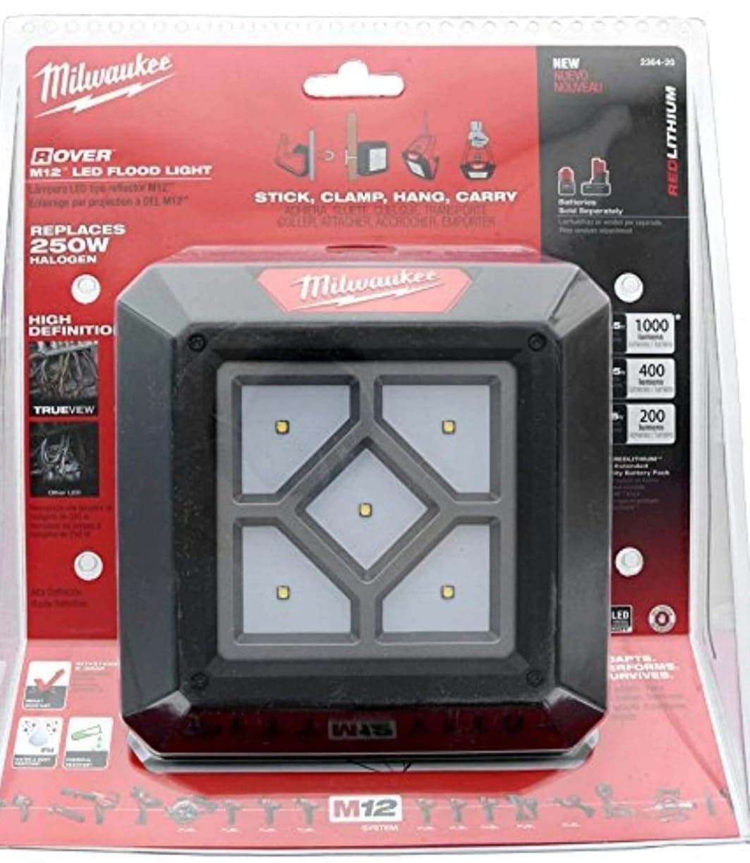 2364-20 M12 Rover 12 Volt Lithium Ion 1,000 Lumen 250W Replacement Compact Flood Light