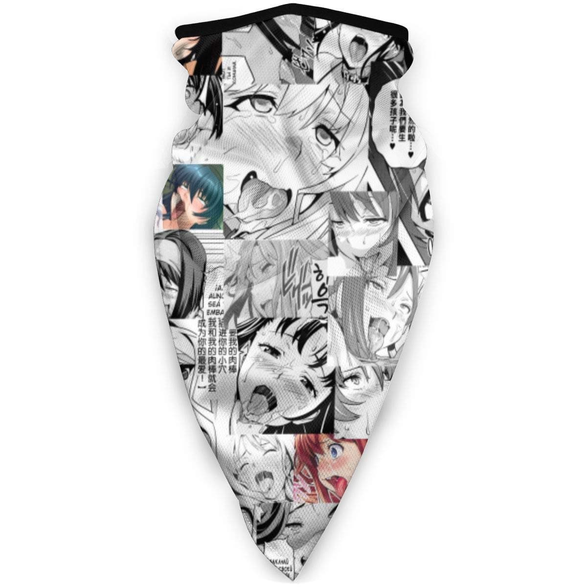 Ahegao Seamless Face Mask Bandanas,Outdoor Face Mask for Raves, Music Festivals, Dust, Multipurpose