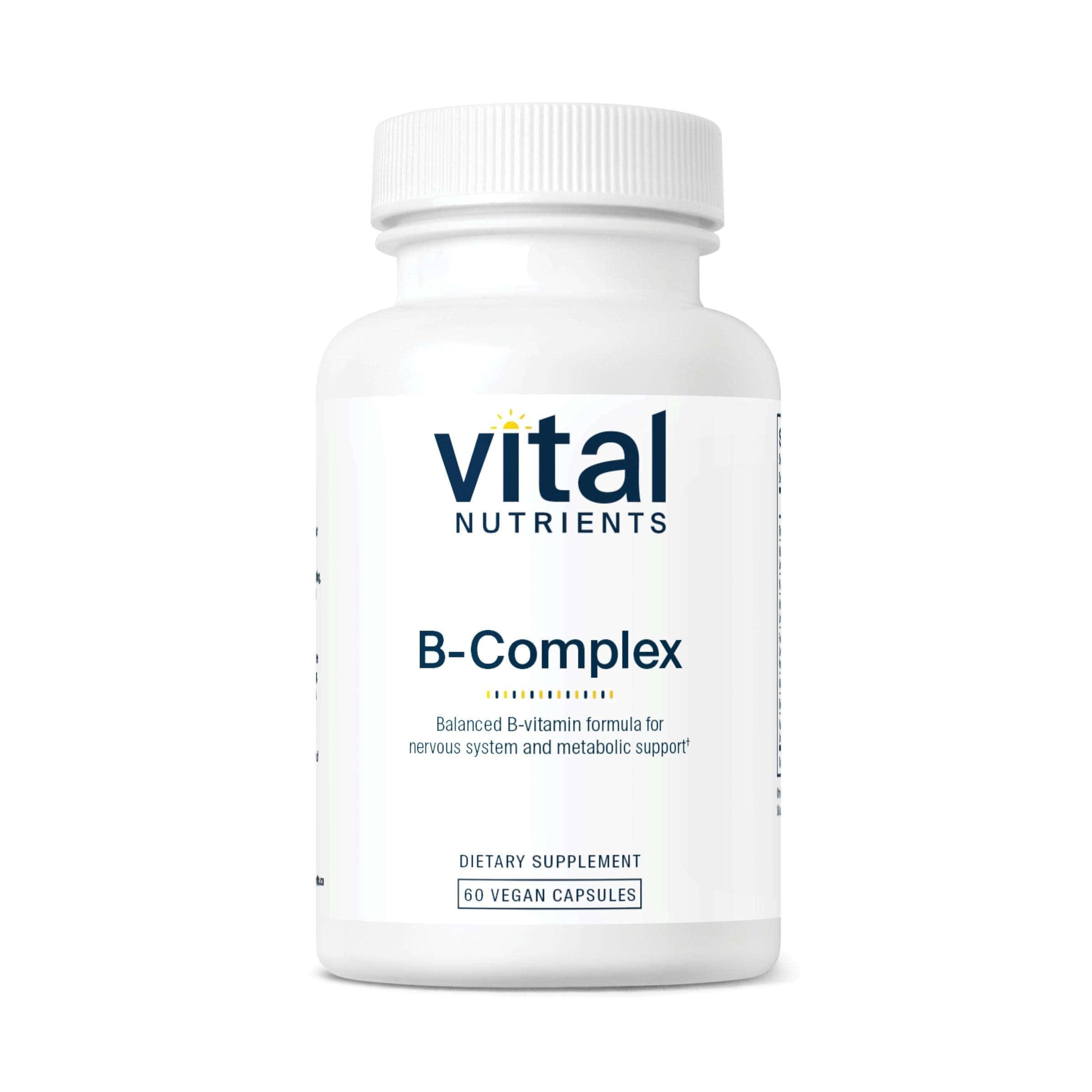 Vitamin B-Complex - Vegan High-Potency Methylated B Complex Vitamins - B Vitamins Support Energy Production, Metabolism, and Heart Health* - Gluten, Dairy, Soy Free - 60 Capsules