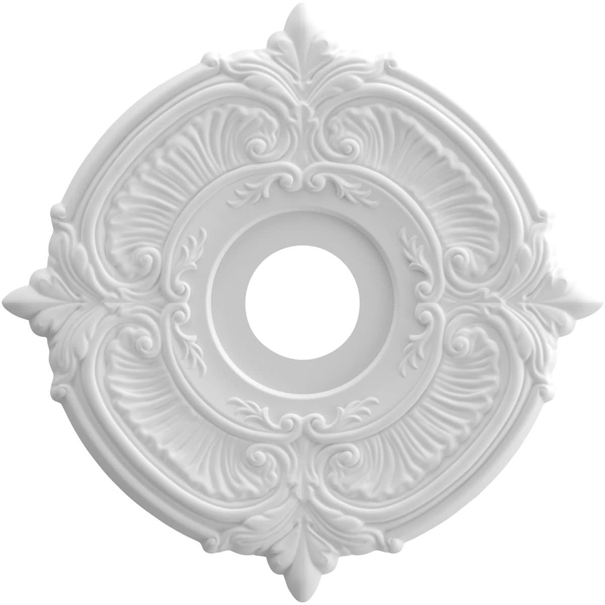 CMP16AT Attica Thermoformed PVC Ceiling Medallion (Fits Canopies up to 5 5/8"), 16"OD x 3 1/2"ID x 1"P