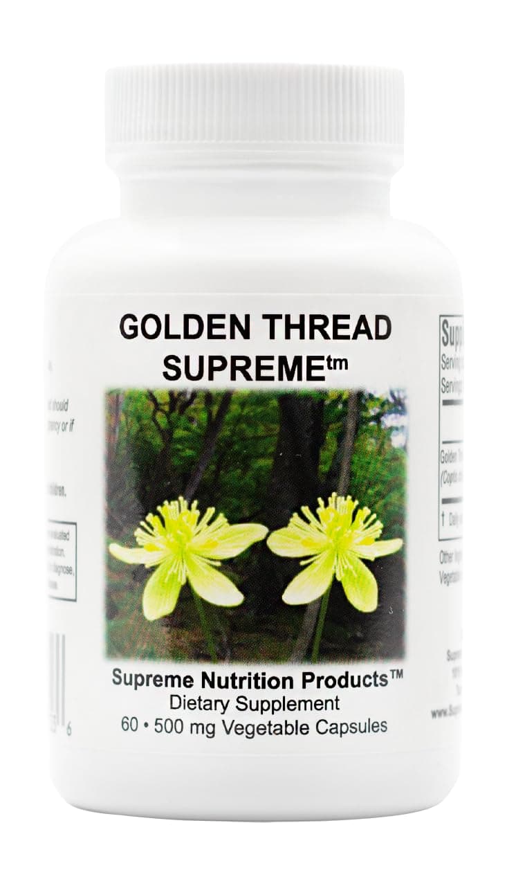 Supreme Nutrition Golden Thread Supreme, 60 Pure Coptis Chinensis Vegetarian Capsules
