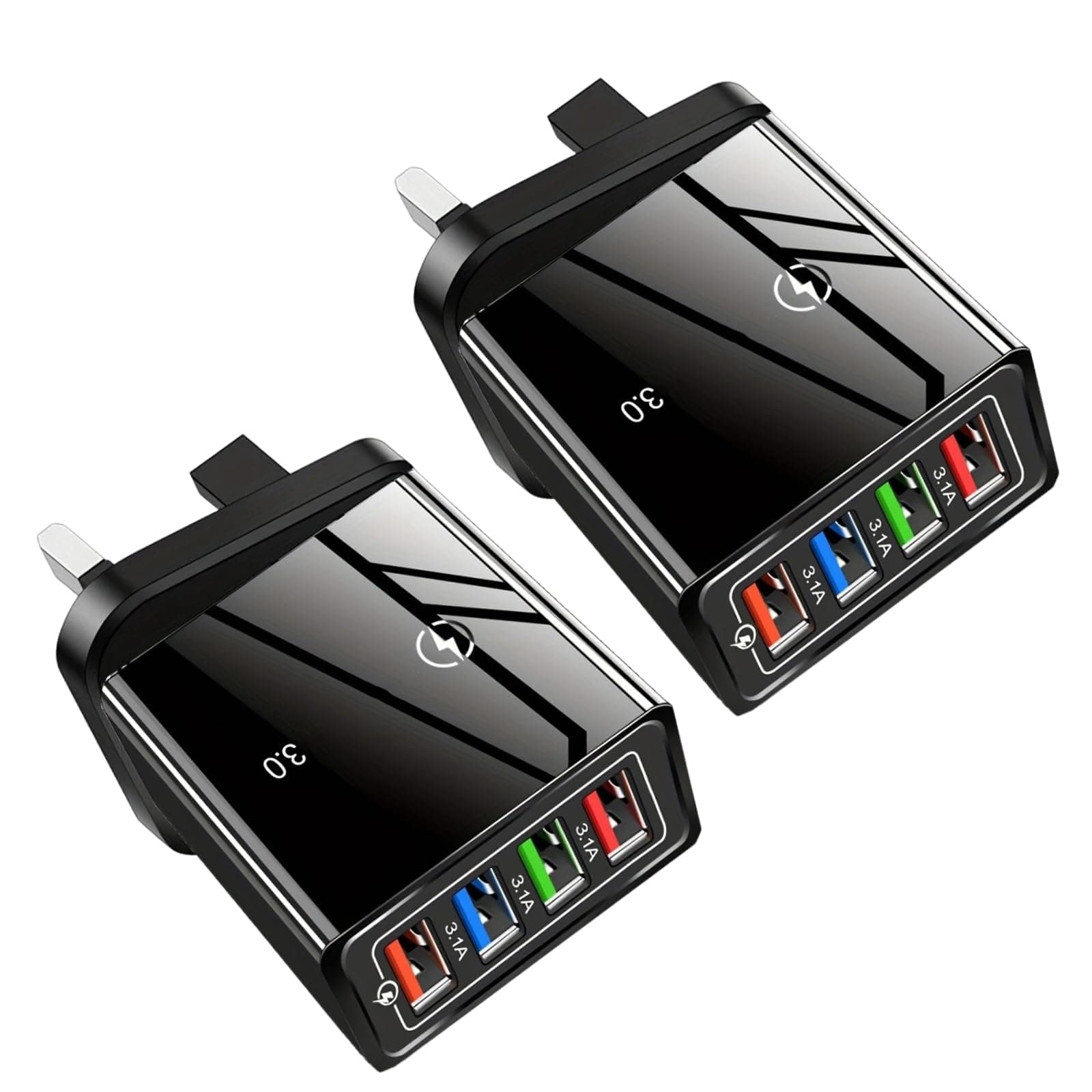 Charg- Charg Phone Charger,Charg Cell Phone Charger,Knt Labs Phone Charger,Charge Charge Your Phone 4X Faster,Ultra-Fast Charging,Works for All Smartphones (Black×2)