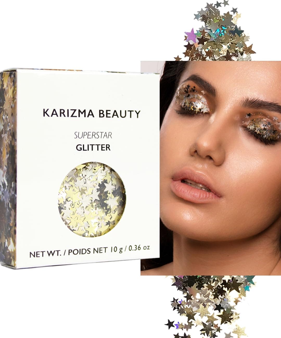 Superstar Chunky Glitter ✮ KARIZMA BEAUTY ✮ Festival Glitter Cosmetic Face Body Hair Nails