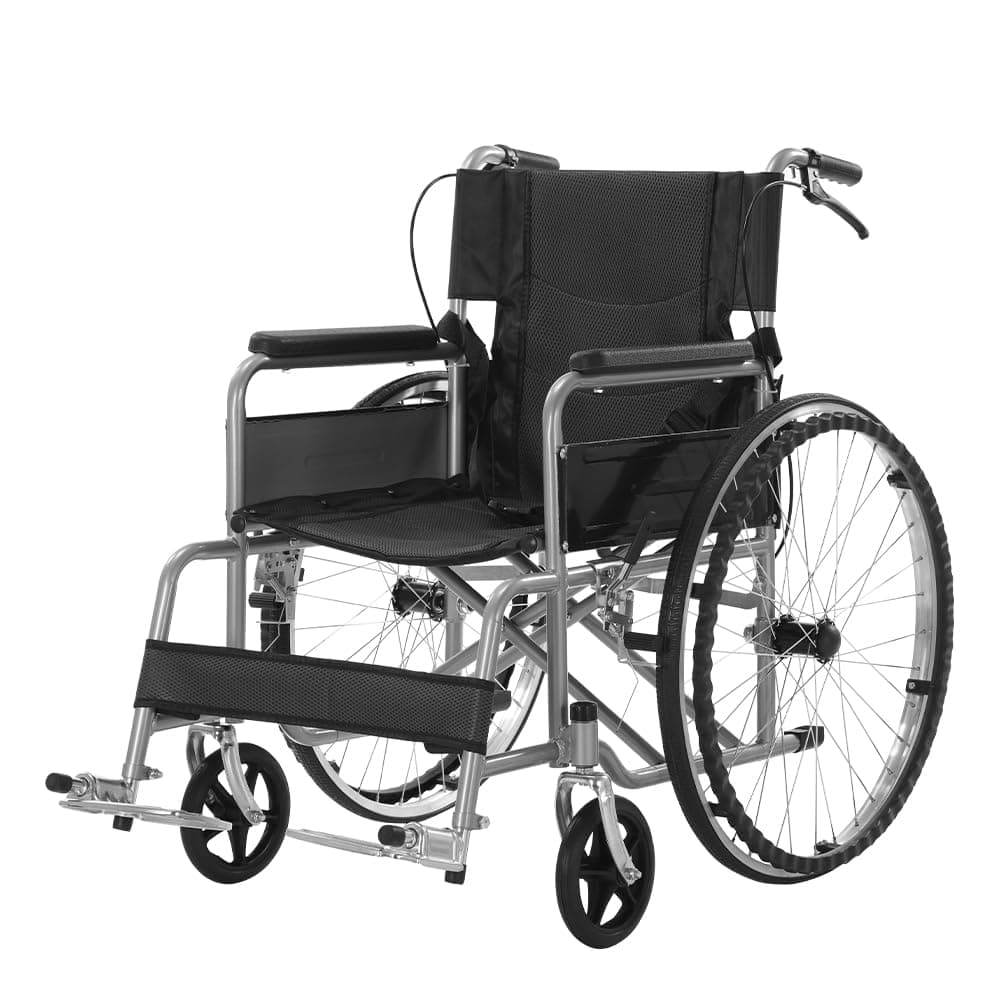 COOLBABY Portable Wheelchair Standard Manual wheelchairs Small Simple Folding Light Ultra Light Travel for The Elderly Trolley