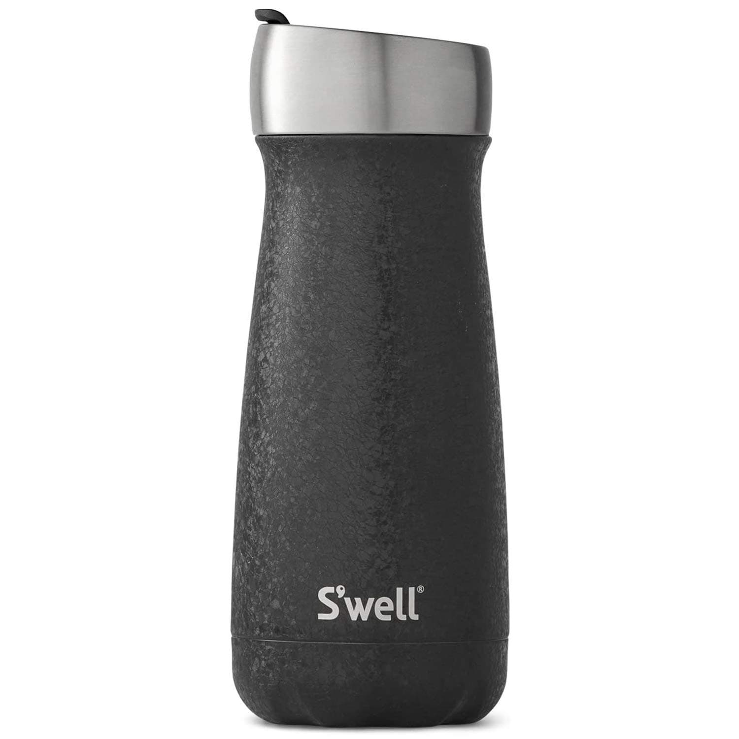 S'well Stainless Steel Commuter Bottle - 16 Fl Oz - Magnetite - Triple-Layered Vacuum-Insulated Containers Keeps Drinks Cold for 24 Hours and Hot for 6 - BPA-Free Travel Water Bottle