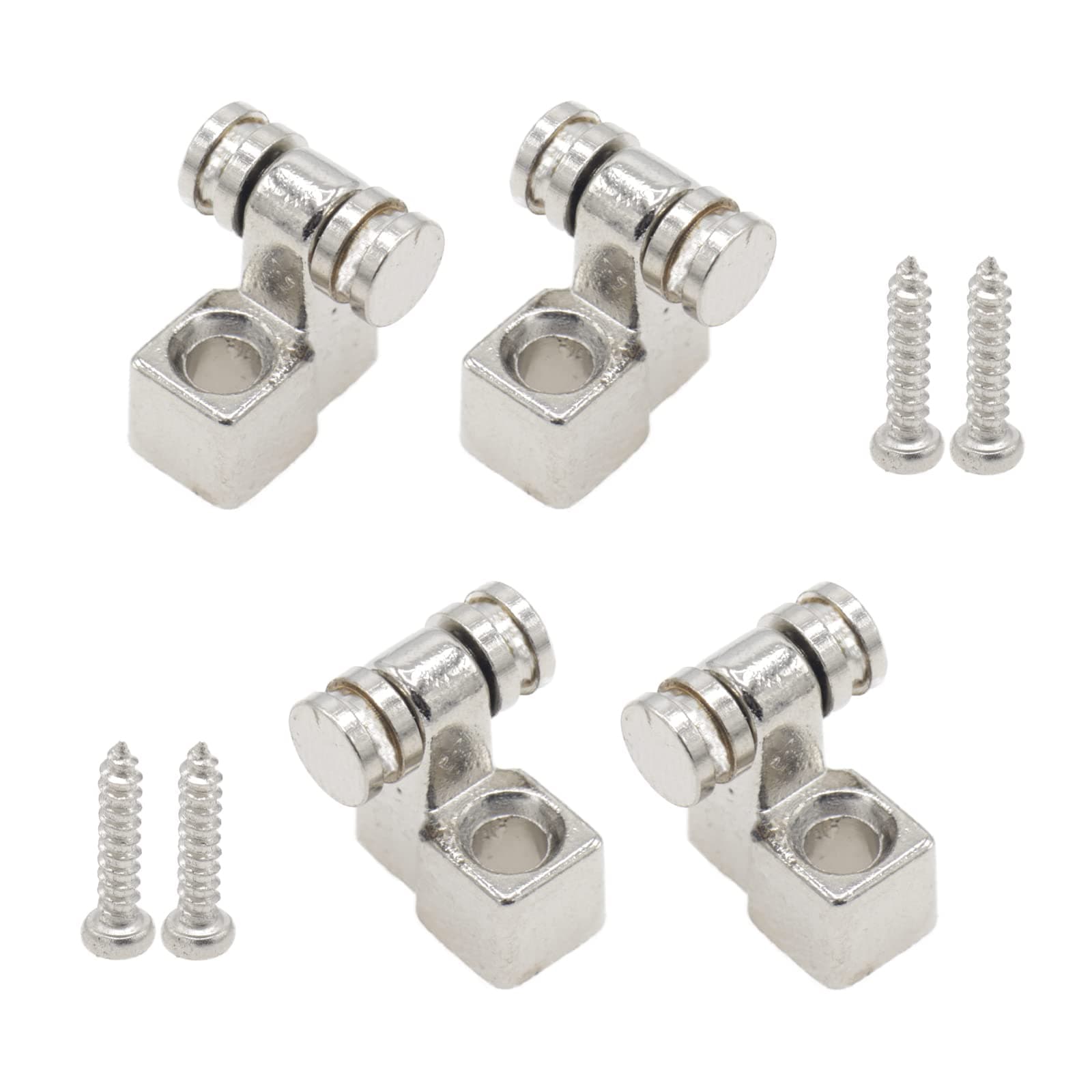 4Pcs Roller String Tree for Fender Strat/Telecaster, Guitar String Guide Retainer with Locking Screws, Chrome Tuning Stabilizer for Electric Guitars