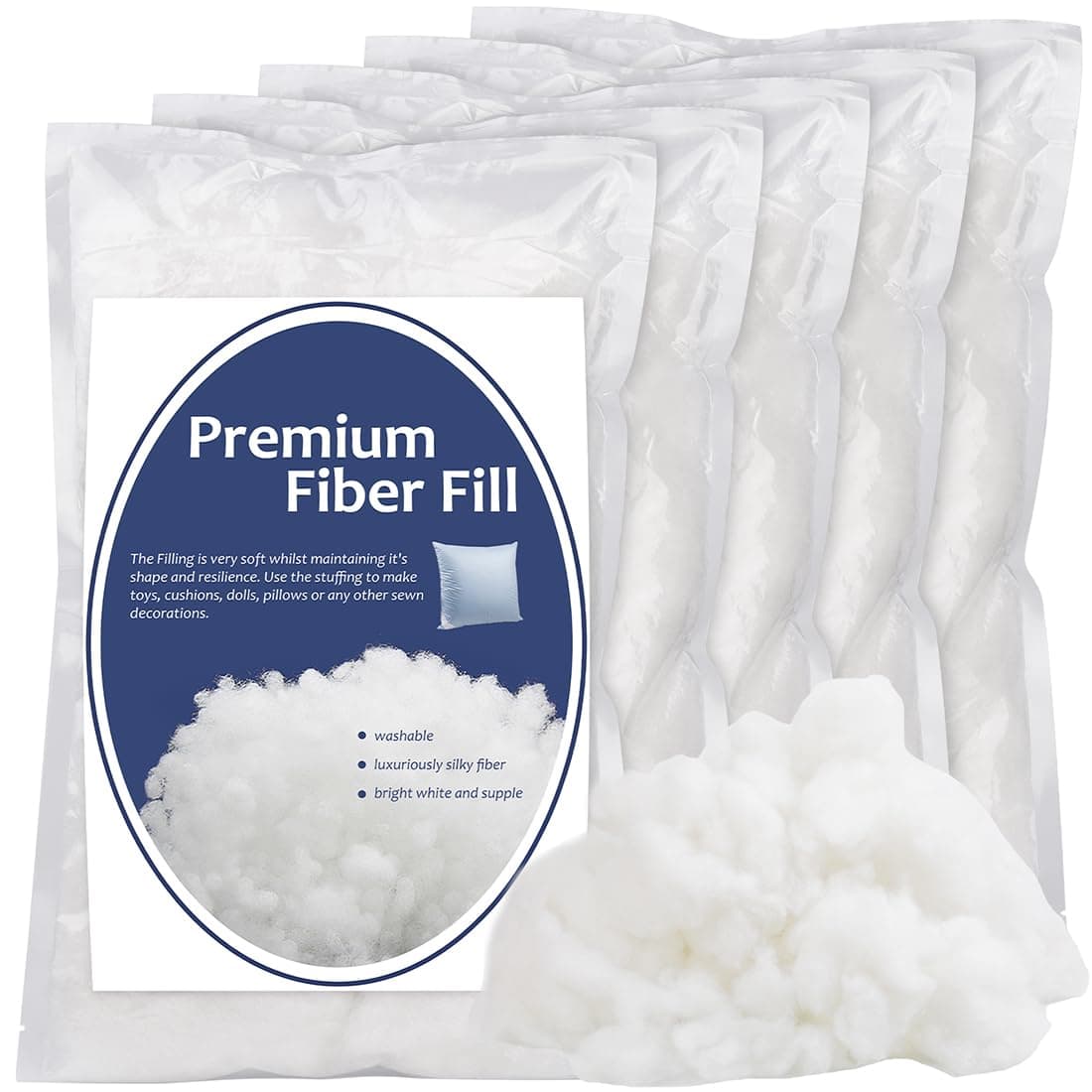 Bupete 24.7oz/700g Polyfill Stuffing, (1.8oz~4.18lb) Pillow Stuffing for Couch Pillows, Pillow Filling Stuffing, Stuffing for Stuffed Animal Crafts, Polyfill, Poly Filling, Cushions Stuffings