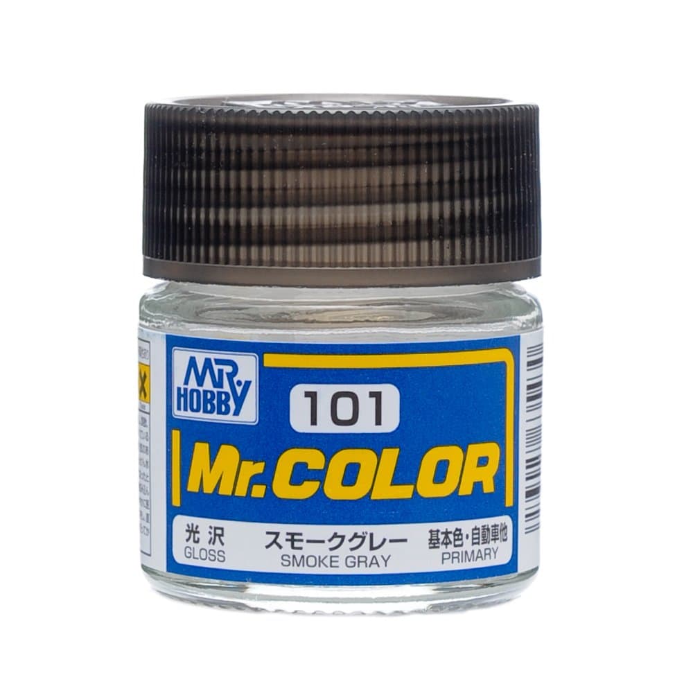 Gundam Mr. Color 101 - Smoke Gray (Gloss/Primary Car) Paint 10ml. Bottle Hobby
