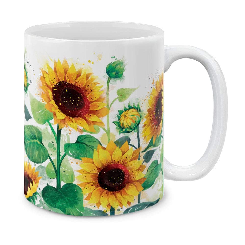 11 OZ Coffee Mug Flowers Plants Garden Variety Designs, Sunflowers Flowers