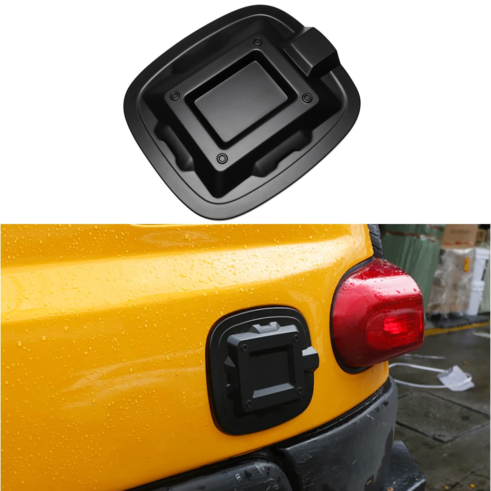 Car Gas Cap Fuel Cover for Toyota FJ Cruiser 2007 2008 2010 to 2020 2021 2022, Black Oil Tank Trim Add On,for FJ Cruiser Gas Tank Cap Cover