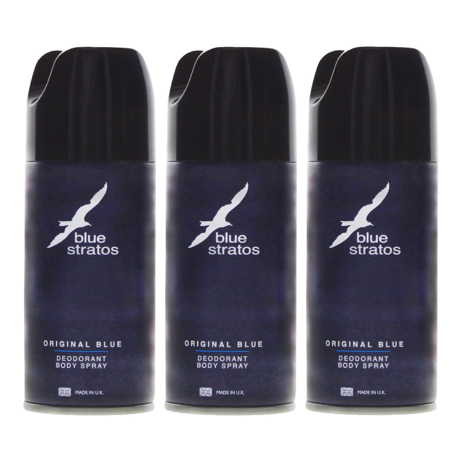 Blue Stratos Mens Body Spray Deodorant Original Blue 150ml