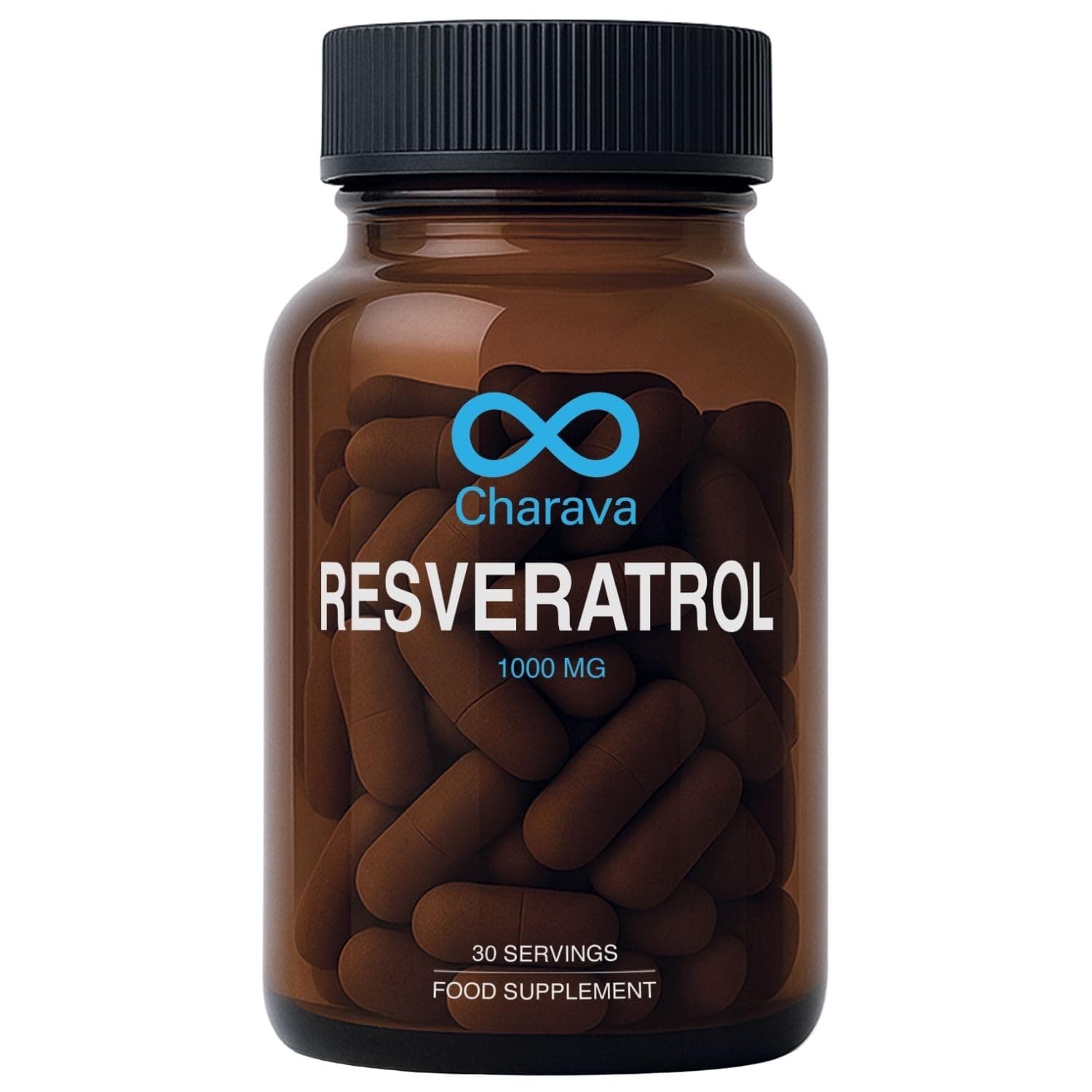 Resveratrol 1000mg per Serving - 30 Servings (60 Capsules of 500mg) - Antioxidant Supplement, Trans Resveratrol Supplements 1000mg & Polyphenols - UK Based - 3rd Party Tested