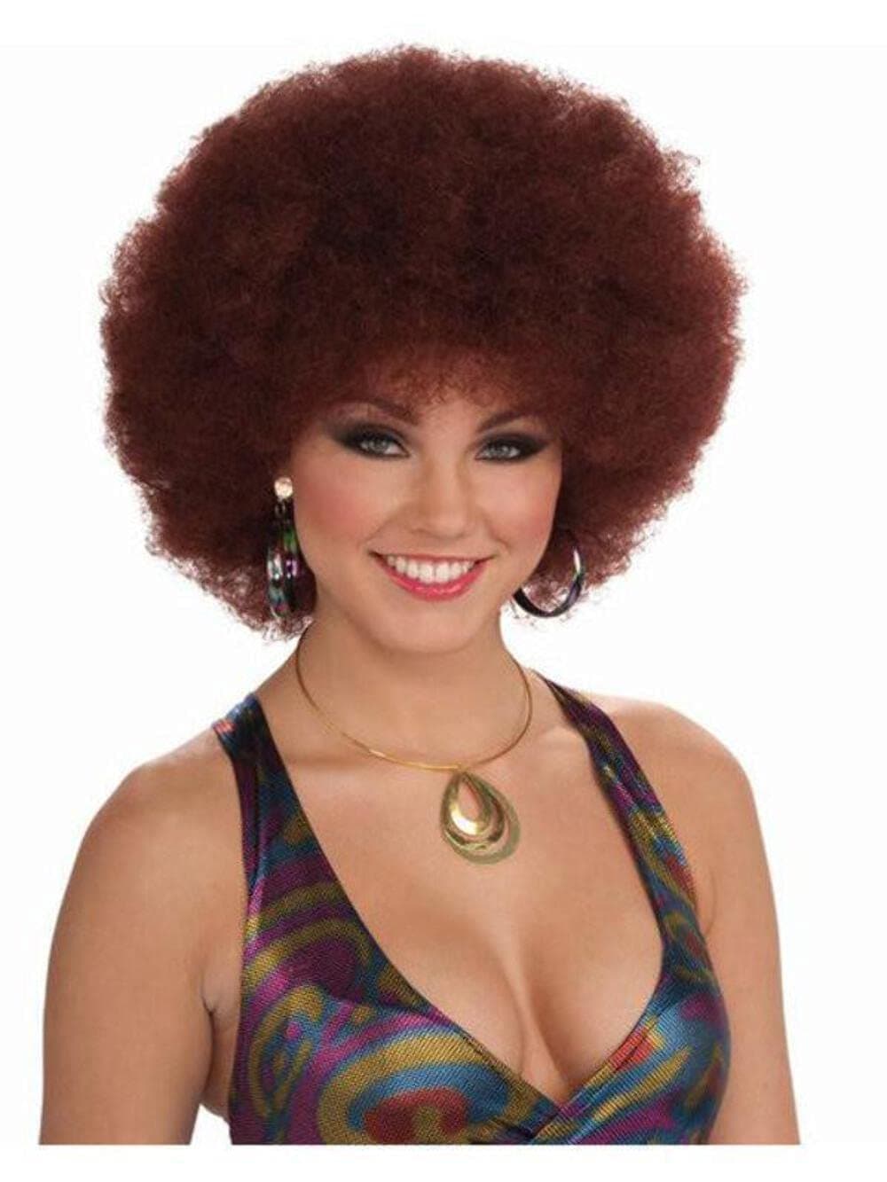 Forum Novelties Unisex 70'S Disco Doll Afro Wig, Red, One Size
