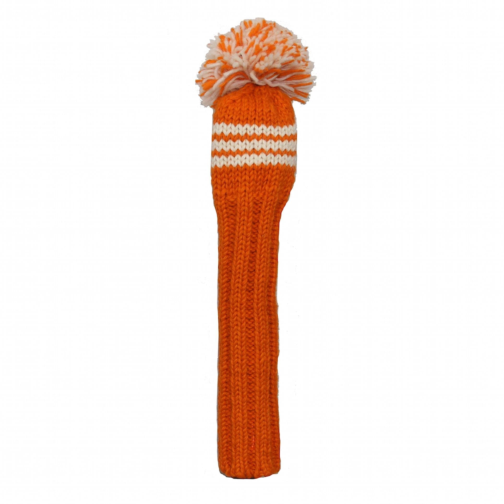 SunfishKnit Wool Fairway Golf Headcover Orange and White